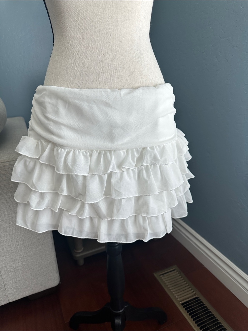 White Ruffle Tiered Squirt- Women's